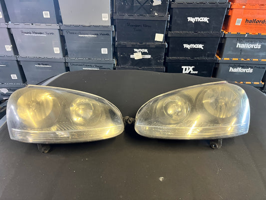 Mk5 VW Golf Headlights With Black Background