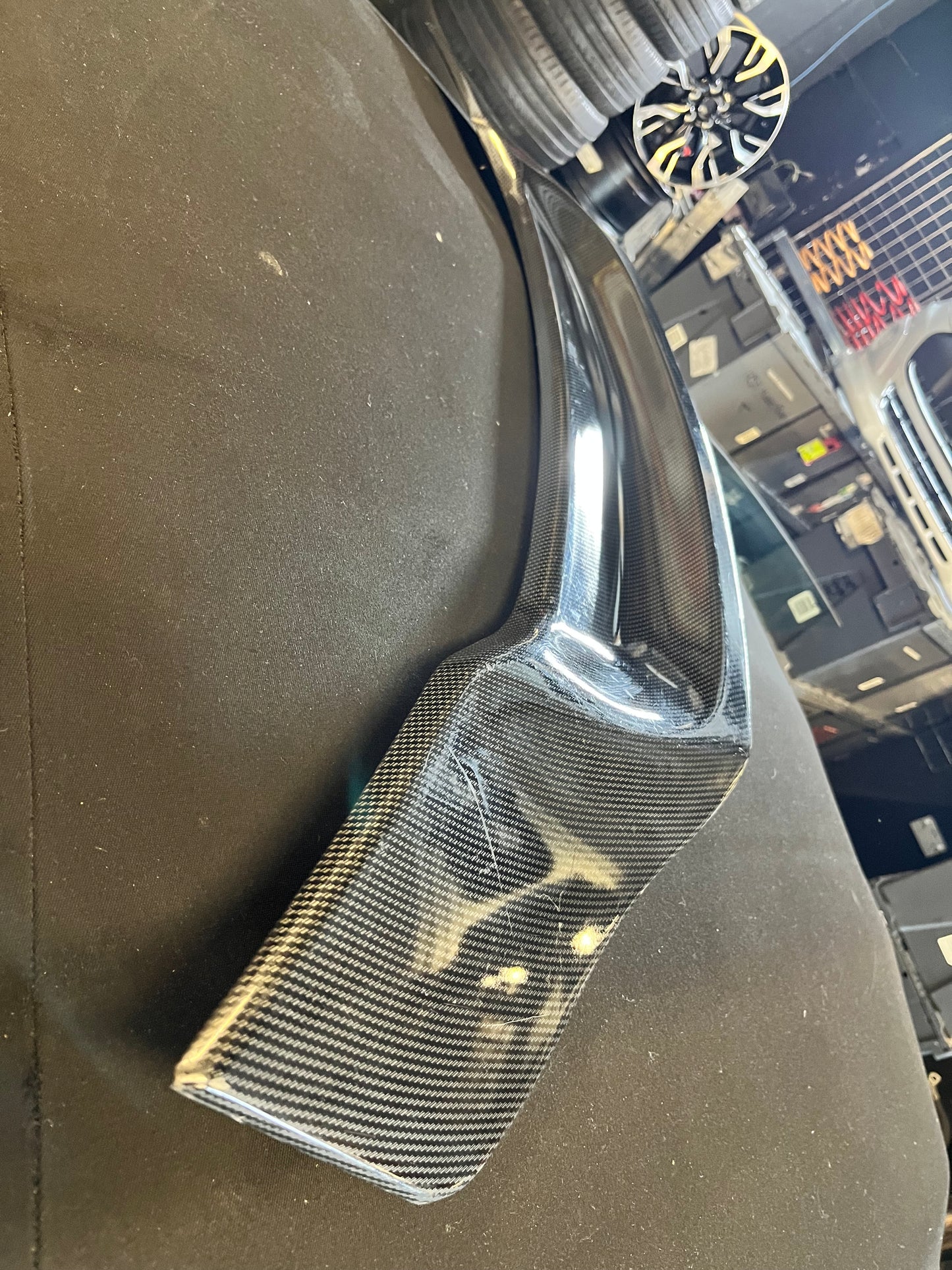 Audi A4 B8 Saloon Carbon Fibre Effect Rear High Kick Ducktail Boot Spoiler/Wing 2008-2016