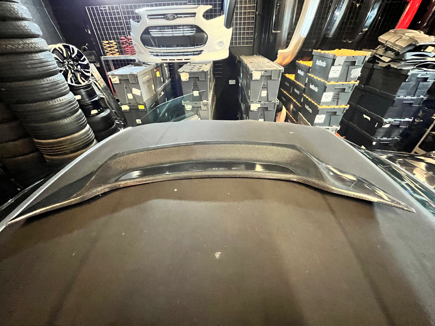 Audi A4 B8 Saloon Carbon Fibre Effect Rear High Kick Ducktail Boot Spoiler/Wing 2008-2016