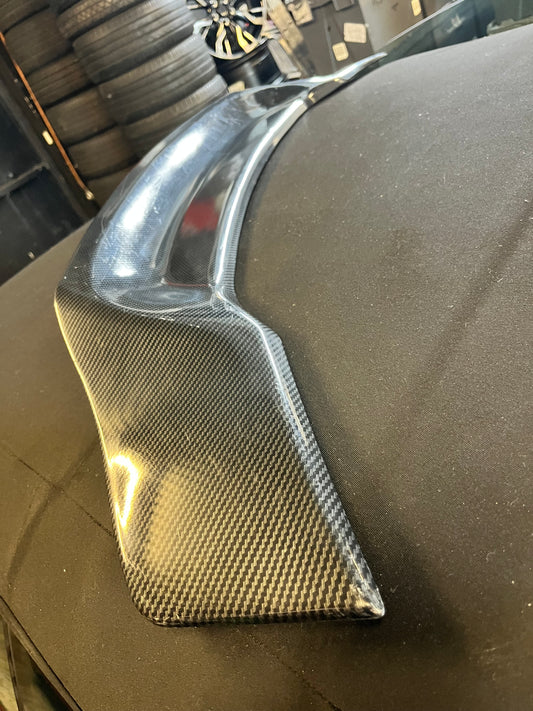 Audi A4 B8 Saloon Carbon Fibre Effect Rear High Kick Ducktail Boot Spoiler/Wing 2008-2016