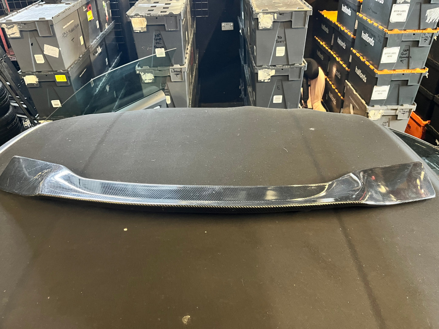 Audi A4 B8 Saloon Carbon Fibre Effect Rear High Kick Ducktail Boot Spoiler/Wing 2008-2016