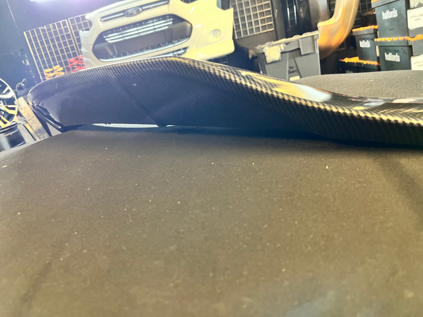 Audi A4 B8 Saloon Carbon Fibre Effect Rear High Kick Ducktail Boot Spoiler/Wing 2008-2016